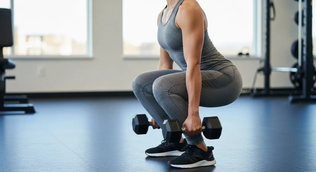 how to do squats with dumbbells