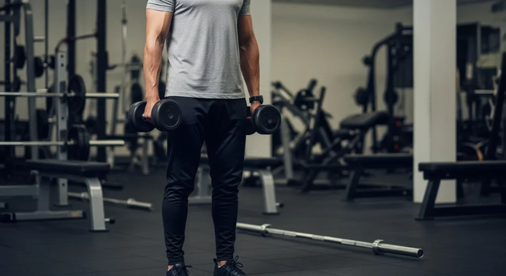 calf raises with dumbbells