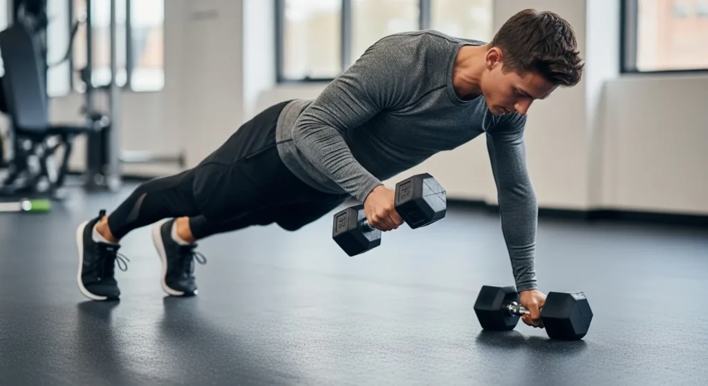 core workouts with dumbbells