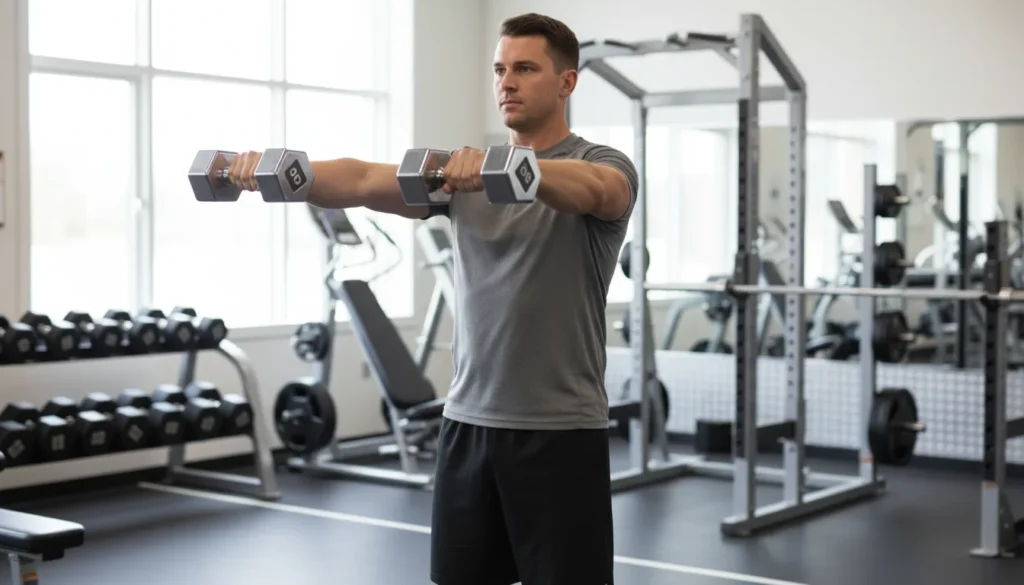 front raises with dumbbells