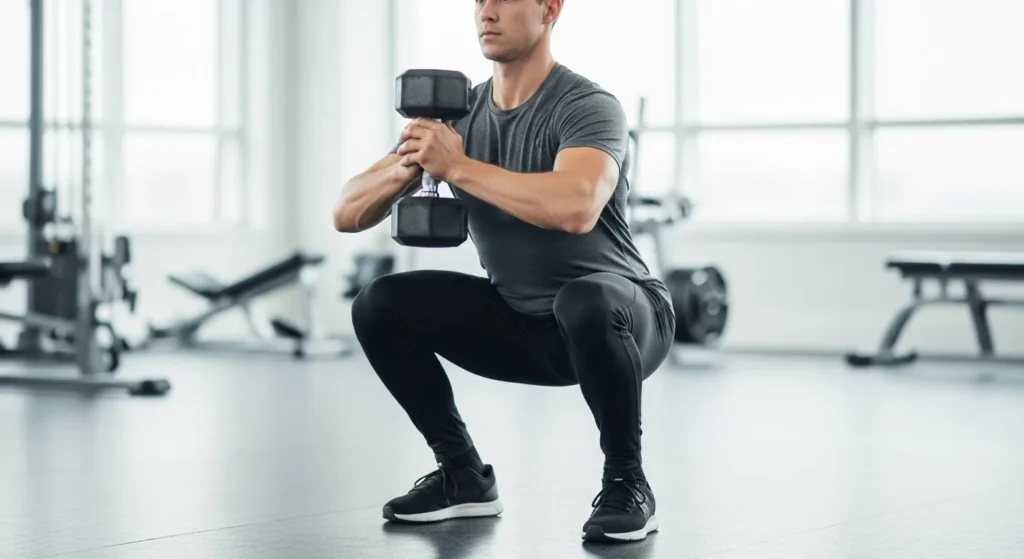 dumbbell goblet squat