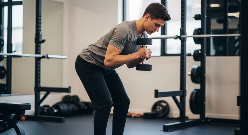 dumbbell good mornings