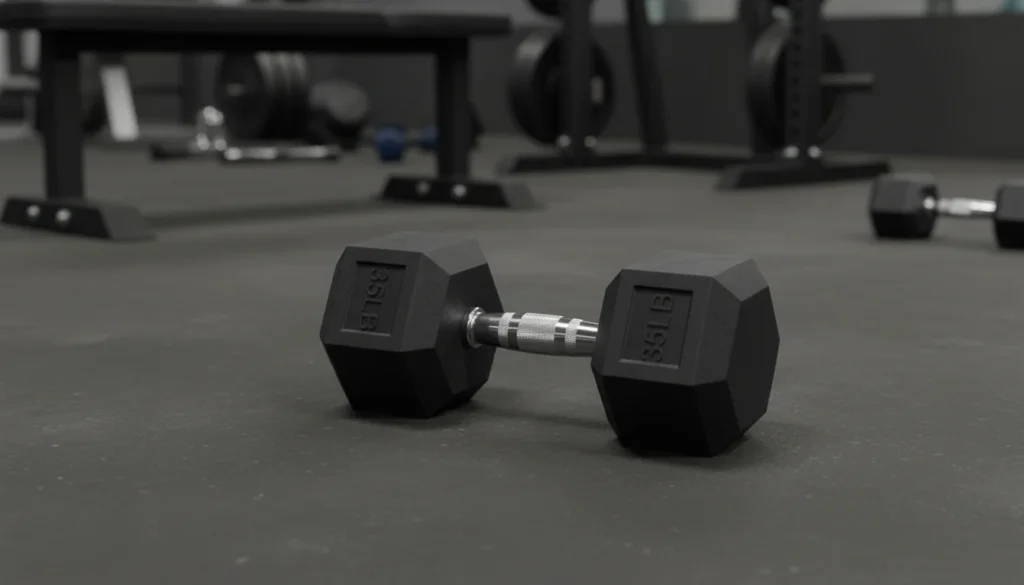 balancefrom rubber encased hex dumbbells