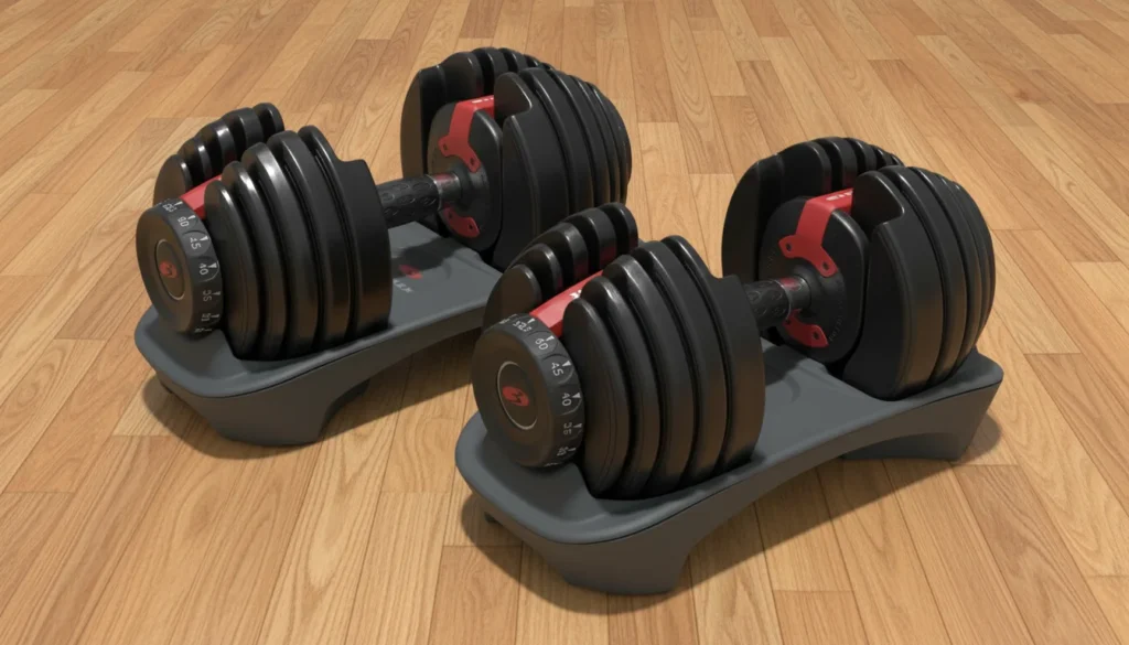 how do adjustable dumbbells work
