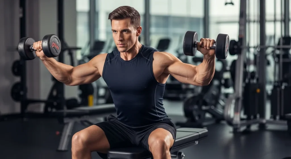 lat pulldown with dumbbells