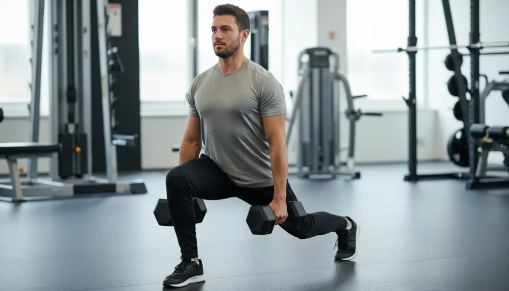 dumbbell lunges