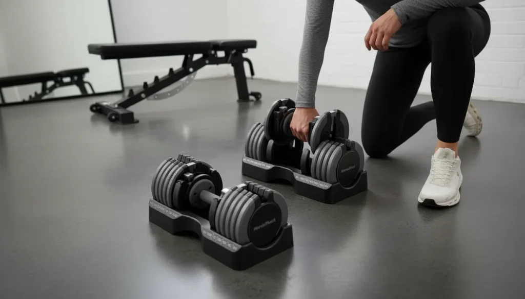 nordictrack select-a-weight adjustable dumbbells
