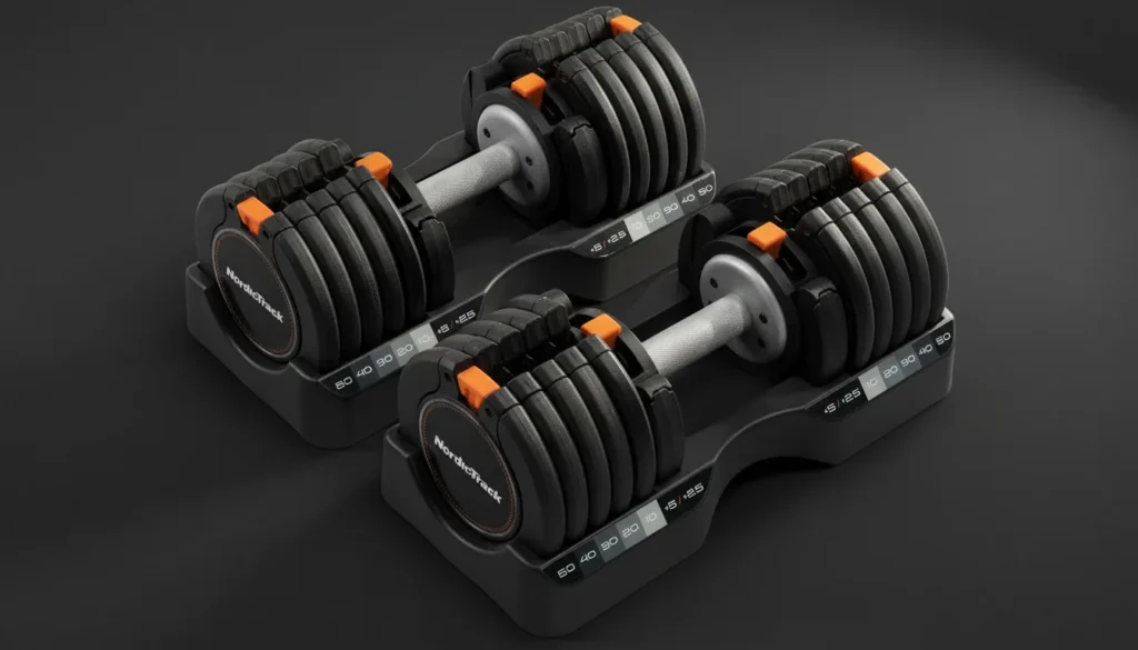 nordictrack select-a-weight adjustable dumbbells