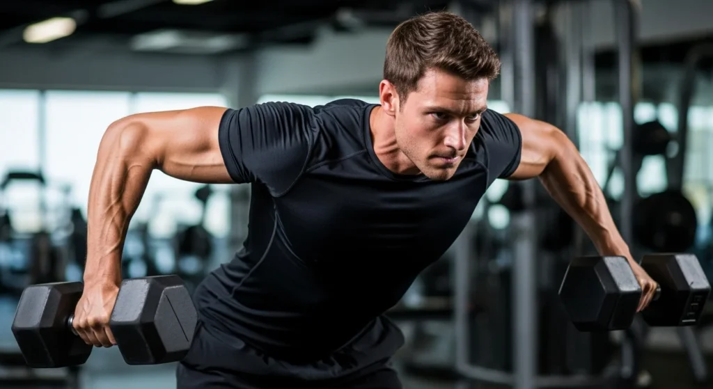 rear delt fly with dumbbells