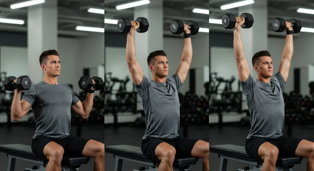 shoulder press with dumbbells