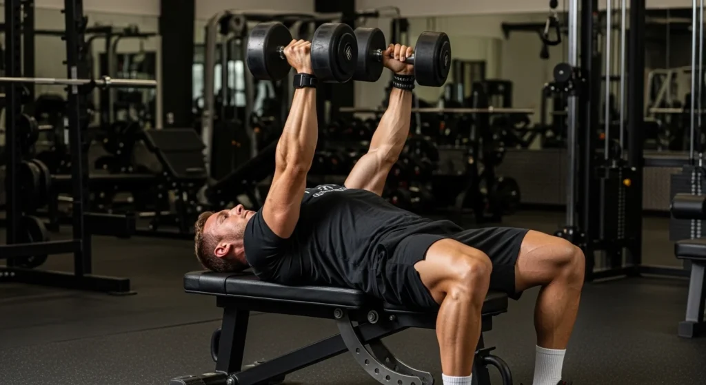  skull crushers with dumbbells