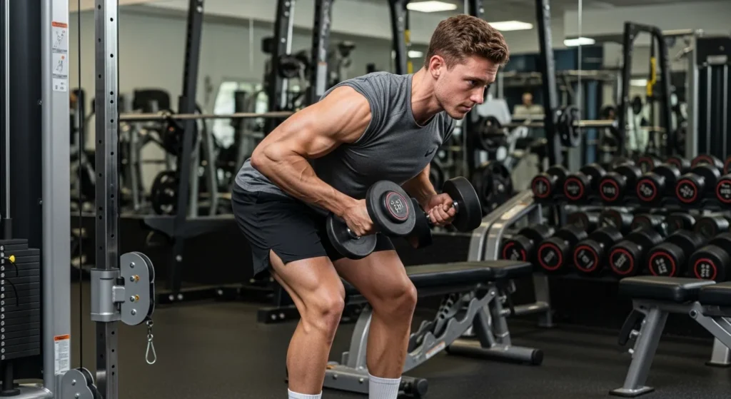 tricep pushdown with dumbbells