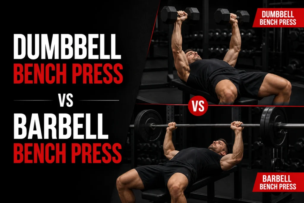 dumbbell bench press vs barbell bench press