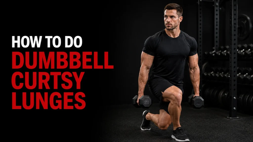 dumbbell curtsy lunges