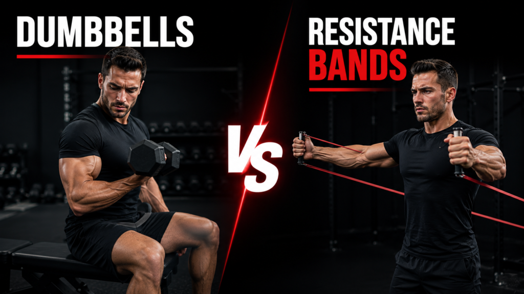 dumbbells vs resistance bands