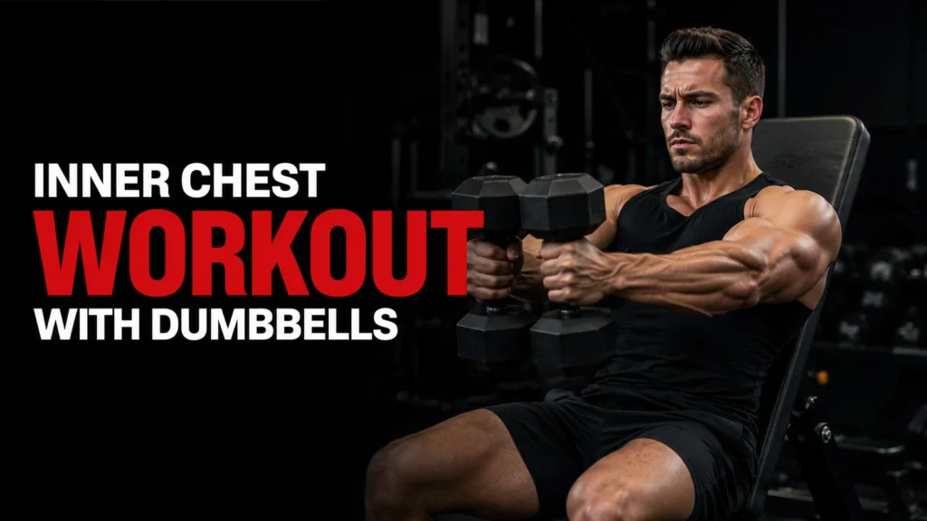 inner chest workout with dumbbells
