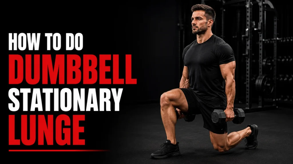 dumbbell stationary lunge