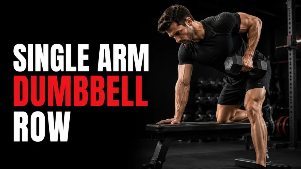 single arm dumbbell row