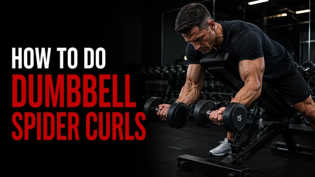 dumbbell spider curls 