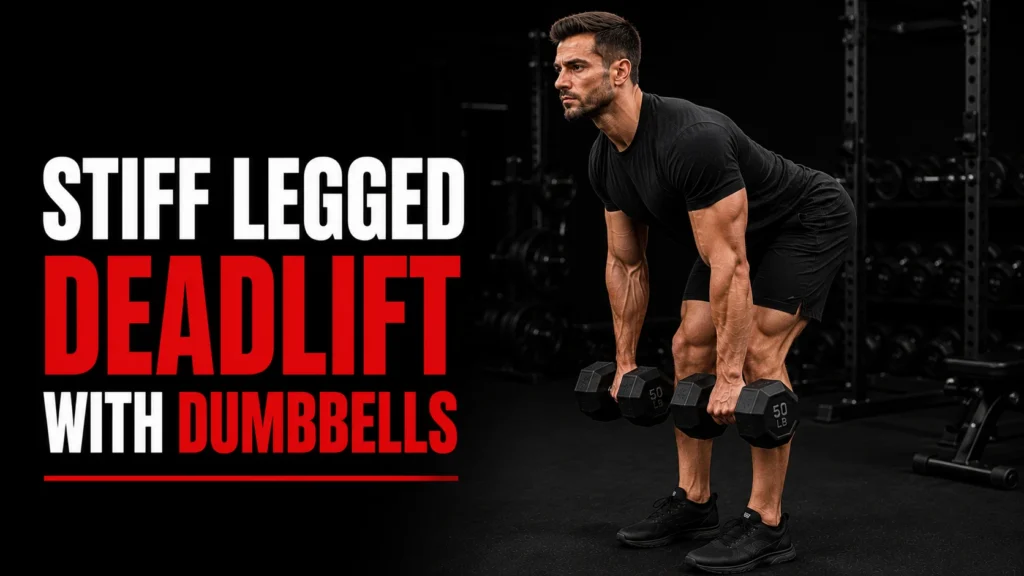stiff legged deadlift with dumbbells