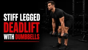 stiff legged deadlift with dumbbells