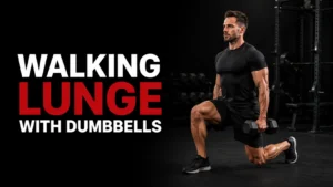 walking lunge with dumbbells